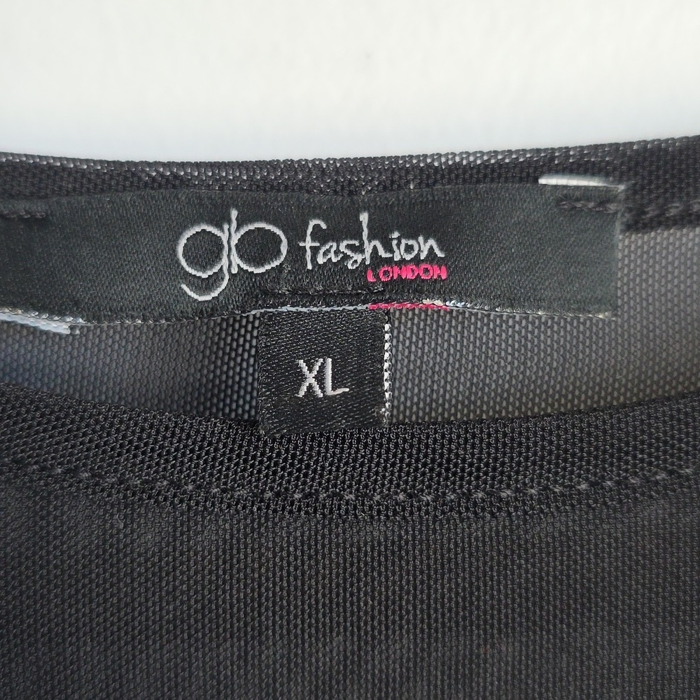 Mesh Ribbed Long Sleeve Crop Top - Picture 4 of 4
